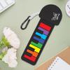 Portable Silicone Piano Keyboard Foldable Mini Rainbow Guitar Keychain  School Activities