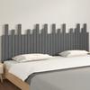 824780 vidaXL Wall-mounted Headboard Grey 204x3x80 Cm Solid Pine Wood
