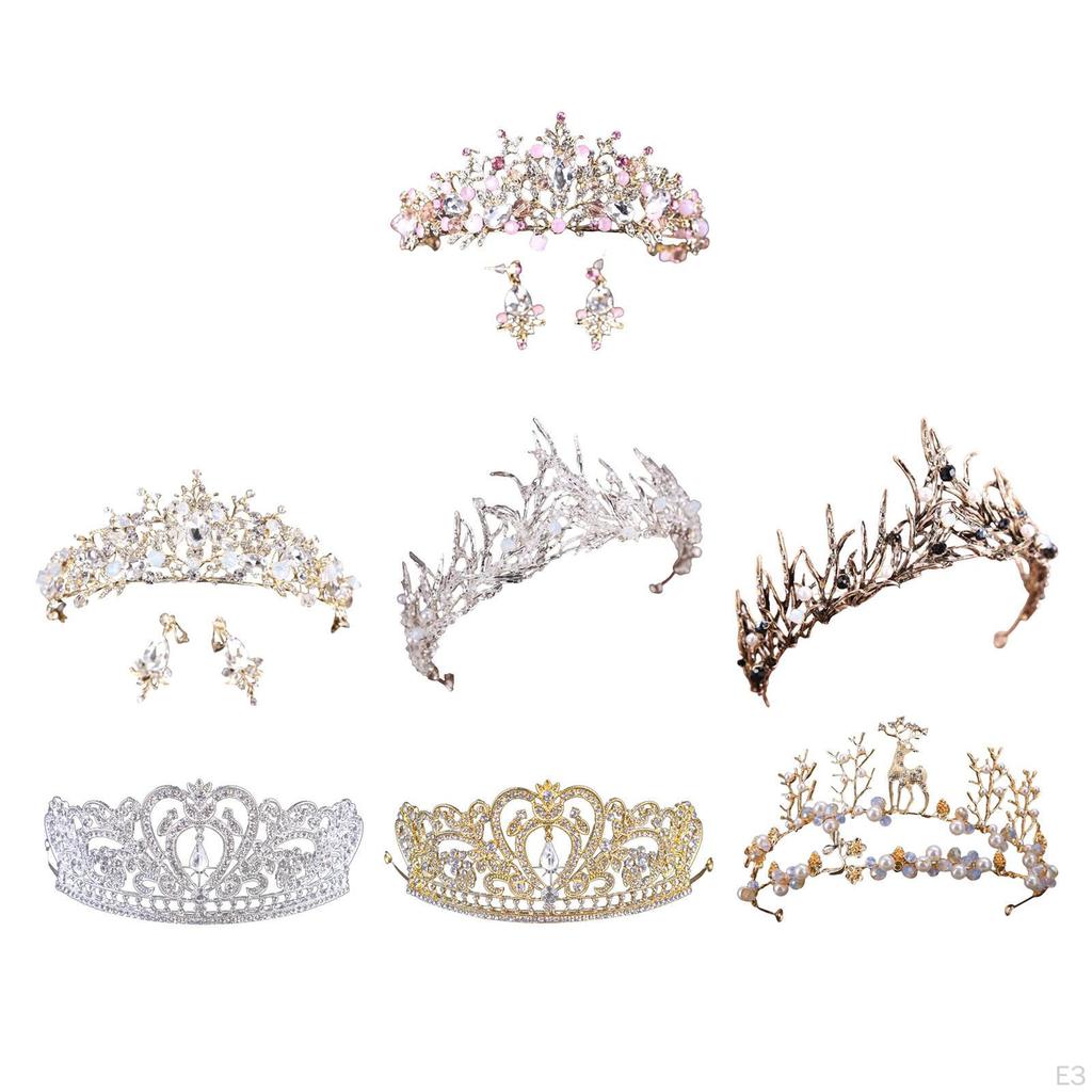 Royal Bridal Tiara Crown for Women And Girls Fairy Princess Elegant Jewelry Hair