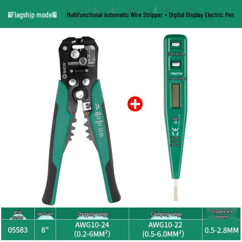 SATA Electrician's Automatic Multifunctional Wire Stripper and Crimper