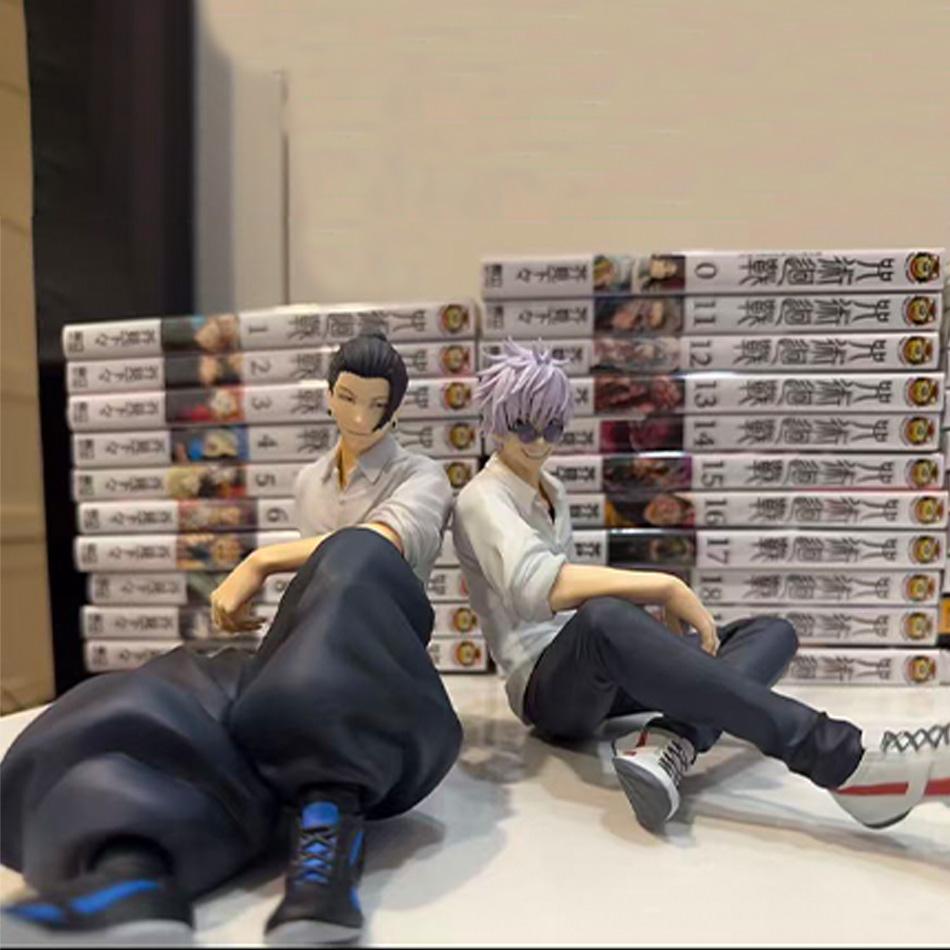 Topmix New 10Cm Jujutsu Kaisen Anime Satoru Gojo & Geto Suguru Yumemirize Sitting Posture Action Figure Genuine Model Figurine Toy