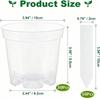 Flower Pots Set with 30 Clear Plastic Pots Featuring Drainage Holes and 50 Plant Labels for Effective Plant Care
