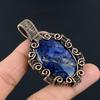 Sodalite Pendant, Handmade Gemstone Pendant, 999 Copper Wire Wrapped Pendant Antique Jewelry, For Engagement Gift