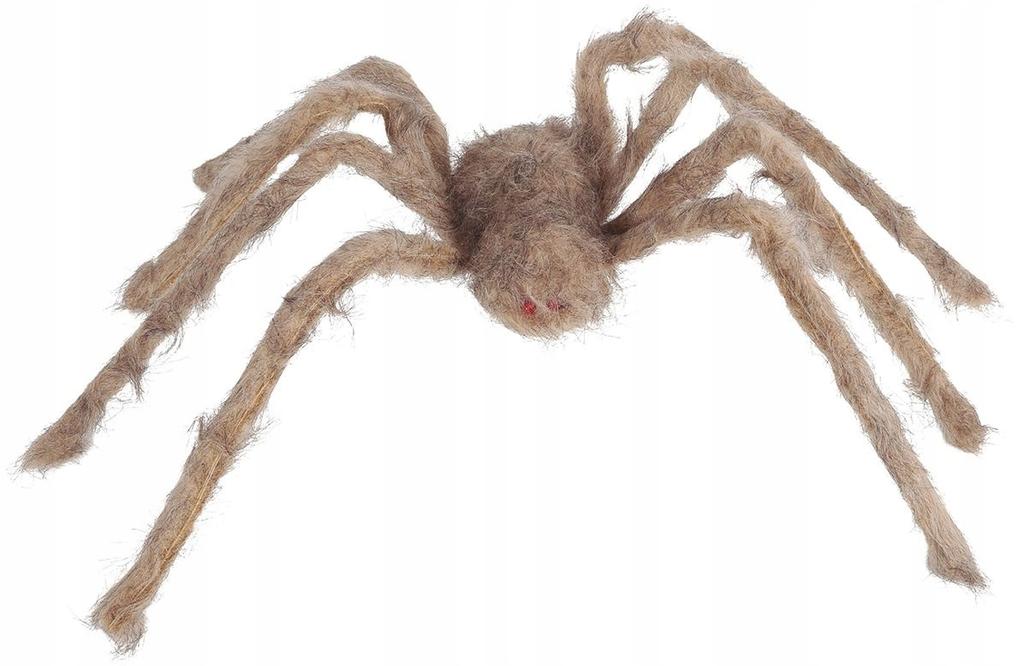 Włochaty Duży Szary Pająk Tarantula Dekoracja Ozdoba Halloween Horror 60Cm