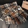 New mohair scarf autumn and winter Korean high-end versatile Maillard imitation cashmere warm