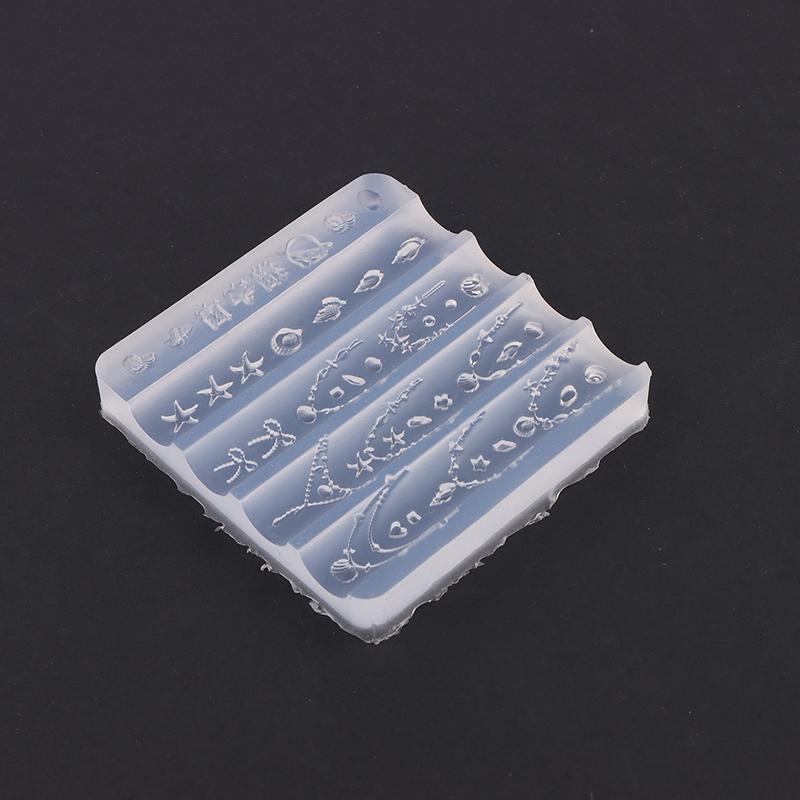 Cartoon Shell Chains Silicone Nail Mold Flower Nail Decorations Nails Diy Design High Quality Stereoscopic Stamping Plate Art