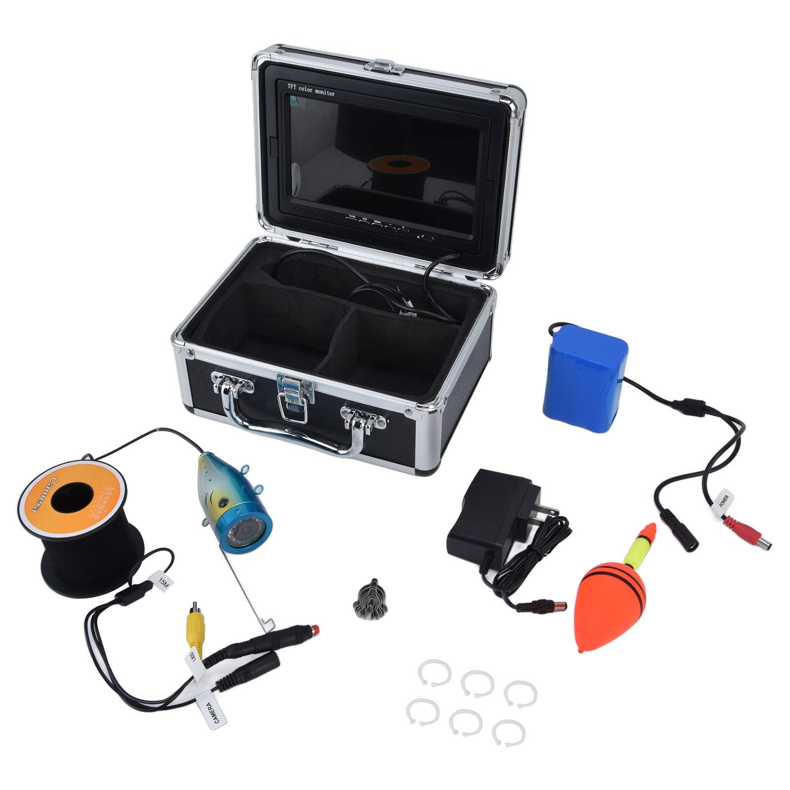 

7-дюймовый ЖК-дисплей подводная камера для рыбалки 1200TVL Высокое разрешение эхолот детектор IP68 водонепроницаемый 30 M/98.4 FT