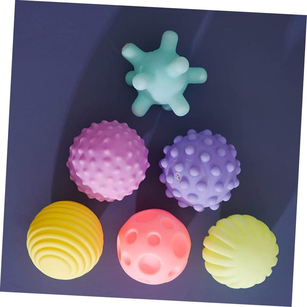6er-Pack sensorische Bälle für Kinder, Babyspielzeug, mehrfarbige sensorische Bälle mit Textur, Set aus weichen Massagebällen mit Textur