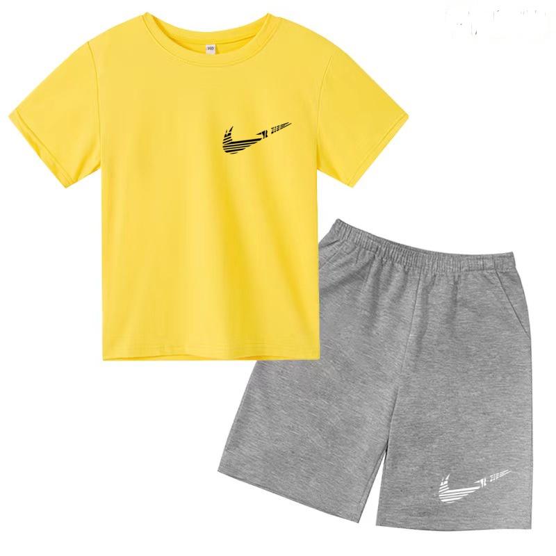 Kinder Sommer Neues Kurzarm-T-Shirt+Shorts 2-teiliges Trainingsanzug Set Junge Mädchen Geburtstagsgeschenk 3-12 Jahre Kleidung Lässig Mode Jogginganzug