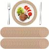 Burlap Round Placemats Jute Photo Props Party Dinner Table Decoration  Festival Home Decor