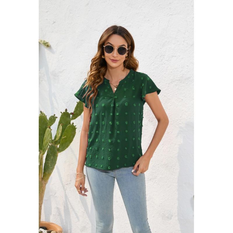 Womens Loose Fit Casual Short Sleeve T-Shirt Round Neck Comfortable Street Style Top
