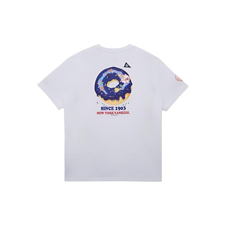 New Era SS24 MLB New York Yankees Round Neck Donut Print Pullover Short Sleeve T-Shirt Unisex T-Shirt White 14148848