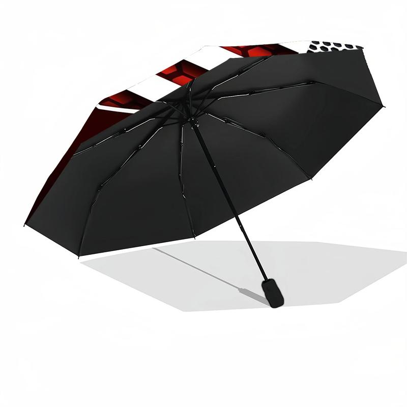 1pc Sturdy 8-Bone Auto Umbrella, Rangers FC Umbrella, Digital Printed, Foldable Umbrella for On-the-Go Outdoor Use
