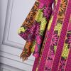 Oversized Women Long Flare Sleeve Floral Print Casual Loose Maxi Long Dress