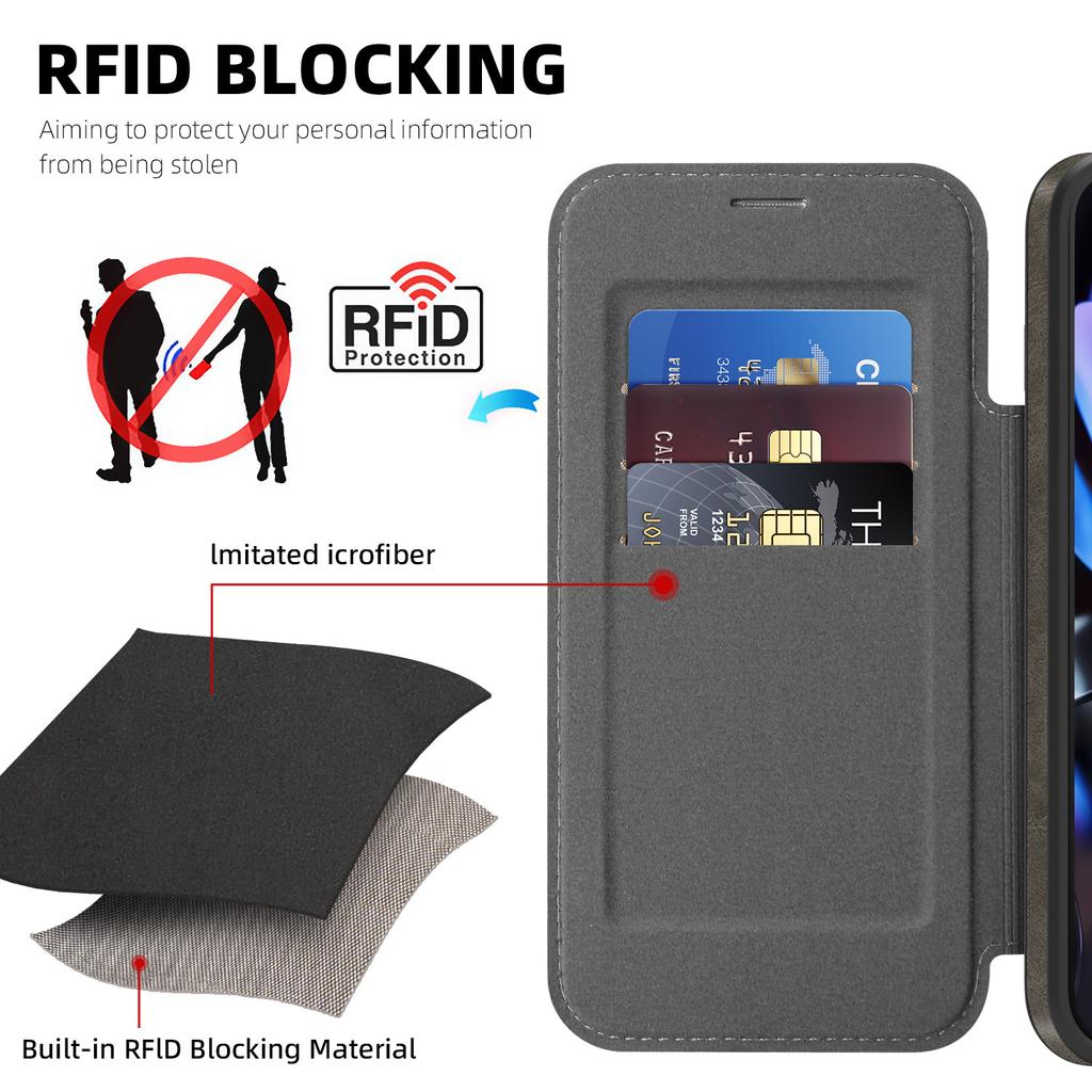 For Google Pixel 10 Pro Xl 9a 9proXl 8 Pro Card Holder Flip Magnetic Wireless Charging Business Retro Phone Case Leather Cover