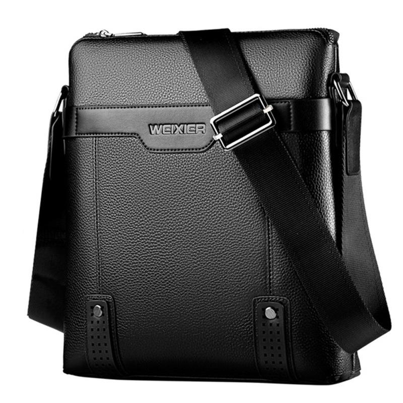 

Classic Business Leather Man Bag With Soft Pu Leather And Adjustable Straps
