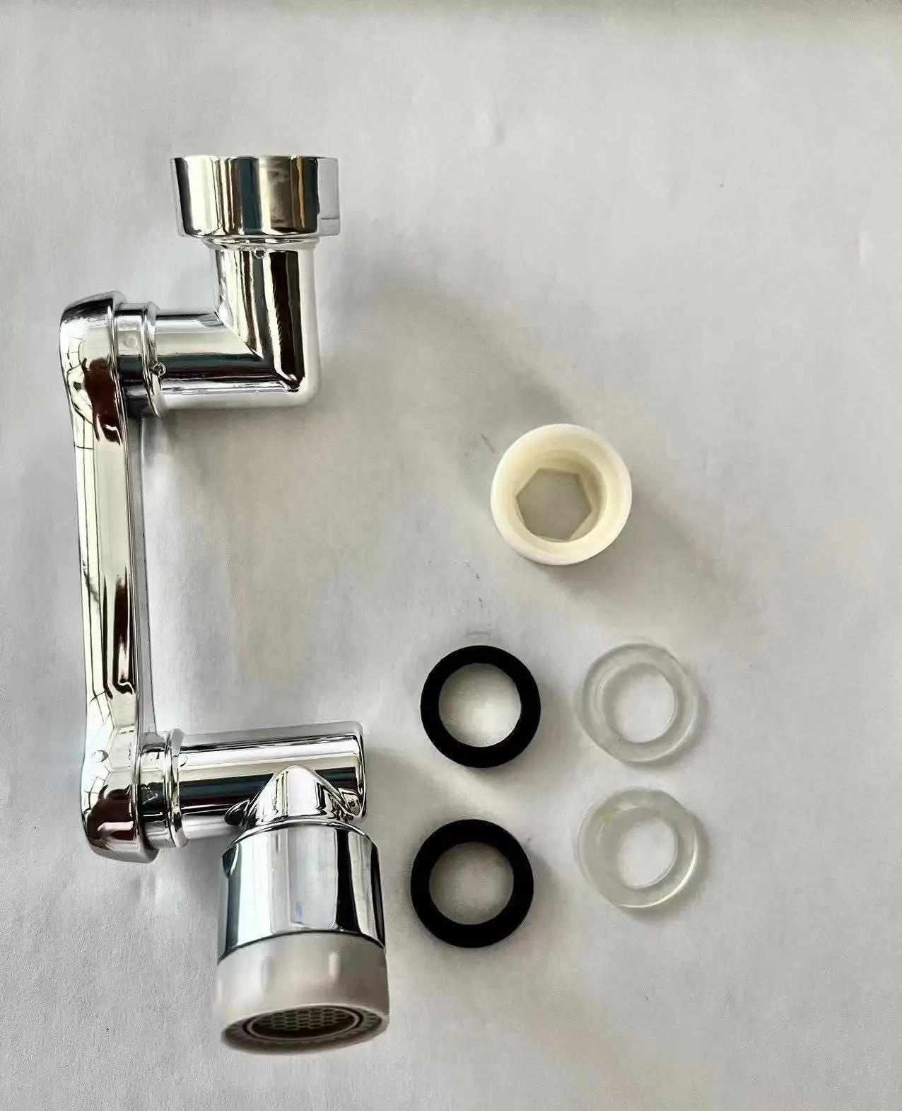 

Вращающийся на 1080° удлинитель для крана, распылительная головка, насадка для водопроводного крана, универсальный удлинитель для крана в ванной, аэратор, 2 режима распыления серебряный