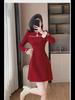 2025 Modern Chinese Style Cheongsam Dress with Corduroy and Pearl Buttons