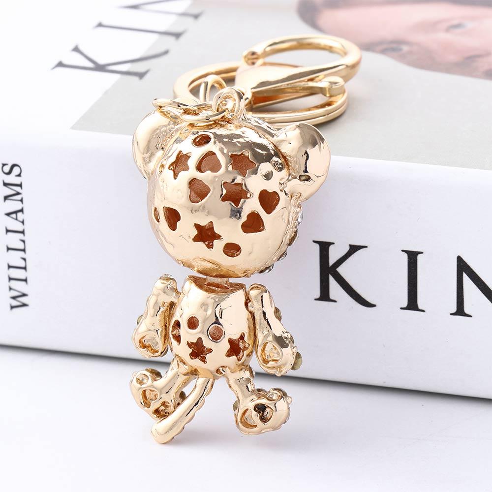 Couple Gifts DIY Trinkets Tiger Key Chain Car Keychain Metal Rhinestone Keychain Tiger Key Ring