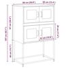 VidaXL Highboard White 68x39x107 Cm Steel 853349