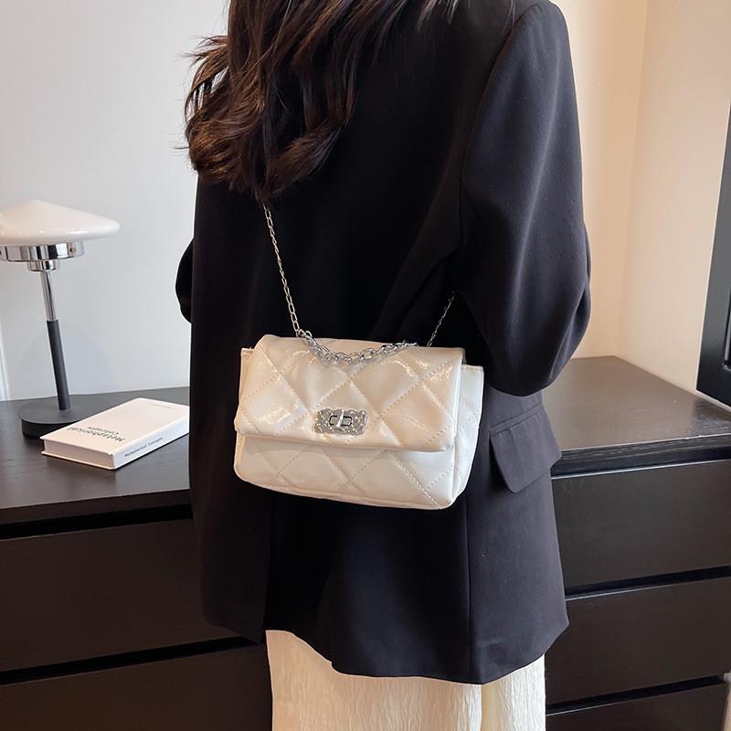 Chic Casual Single Shoulder Bag For Women Trendy Small Crossbody Handbag 2023 Pu Leather Medium Square Bag