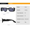 Hip Hop Square Sunglasses Women Men Off Notch Hole Design White Sun Glasses Blue Ladies Vintage Eyewear UV Protection