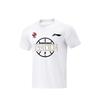Li Ning T Shirts Unisex White Crew Neck Moderate Straight Fit AHSVE61-2TRAINING