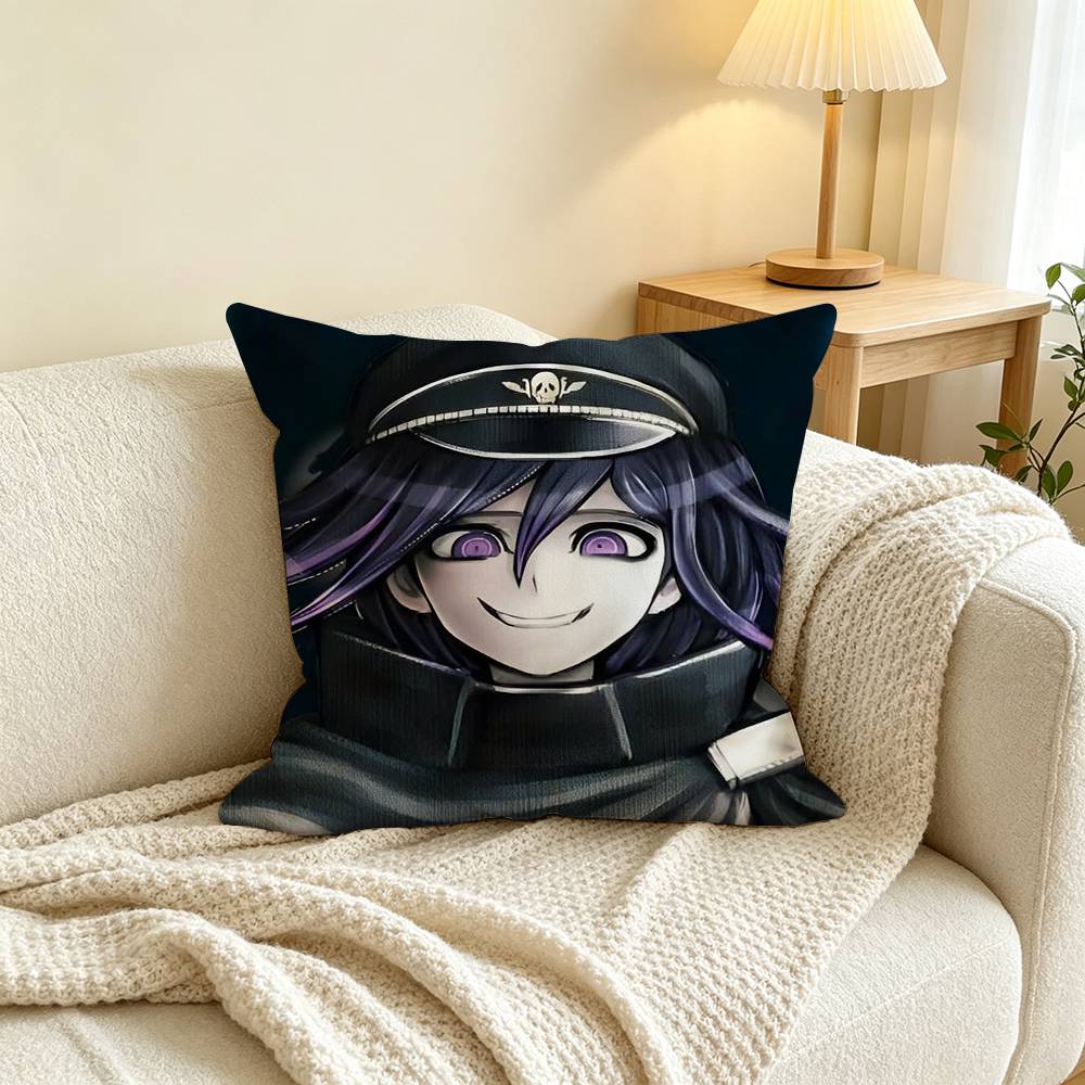 Game Danganronpa Kokichi Oma Square Double-Sided printed Pillow Case Bedroom Bedside Pillow Sofa Cushion Cover