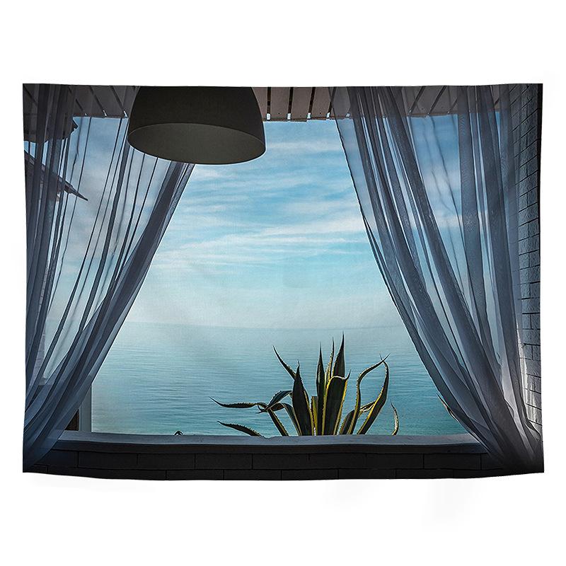 VIKAMA Atmospheric Landscape Tapestry Bedroom  Living Room Sofa Backdrop Guesthouse  Dormitory Decorative Hanging Tapestry