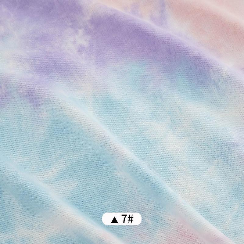 Breathable Tie Dye Fabric Casual Colorful Teens Korean Style Homewear Cloth Sewing Streetwear Decoration Vintage Fashion Chic