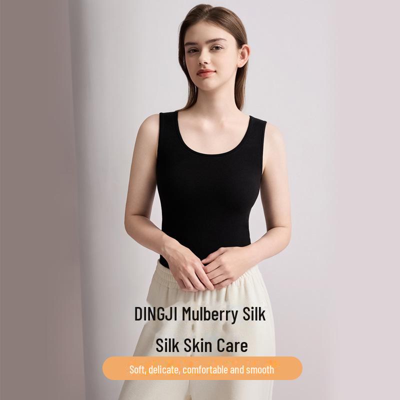 Women's Cashmere Silk Padded Bra Vest – Warm Autumn & Winter Innerwear