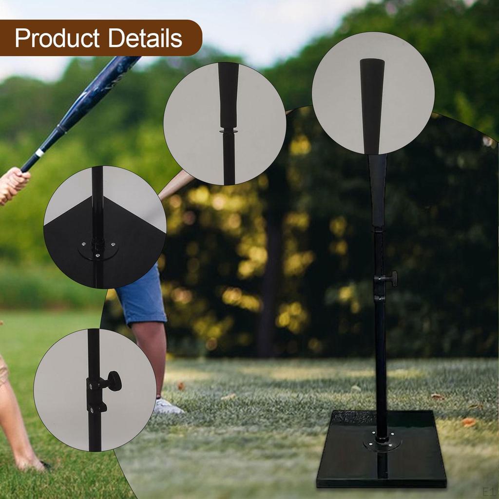 Baseball Batting Tee, 60cm-95cm, Multifunctional Travel Training Aid, T-Stand, Adjustable