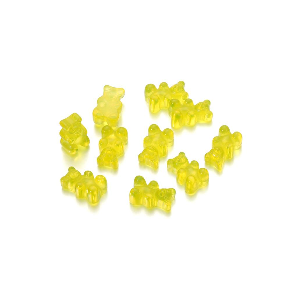 10Pcs/Lot Candy Color Resin Mini No Hole Bear Charms Pendants for DIY Earrings Necklace Bracelet Jewelry Making Accessories