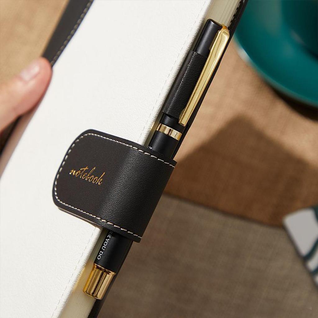 A5 leather buckle business notebook, work meeting record book, notepad, diary, excerpt book, travel log, 128 sheets 256 pages