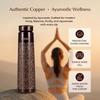 Copper Water Bottle 1 Litre Antique Floral Design Leak Proof