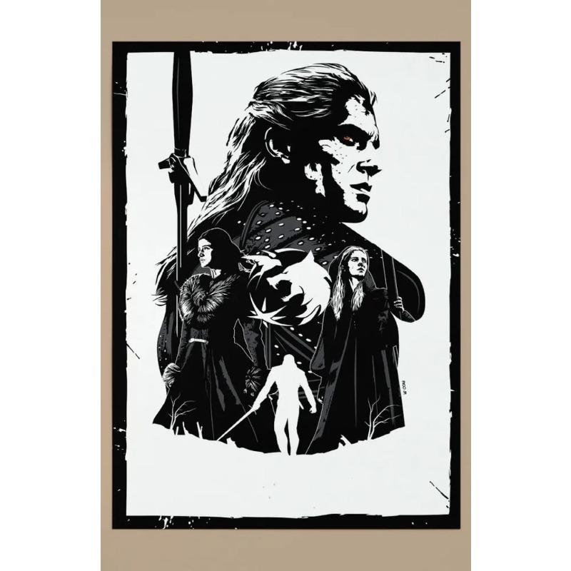 The Witcher Geralt Poster, Unframed Wall Art Gift 20x30cm