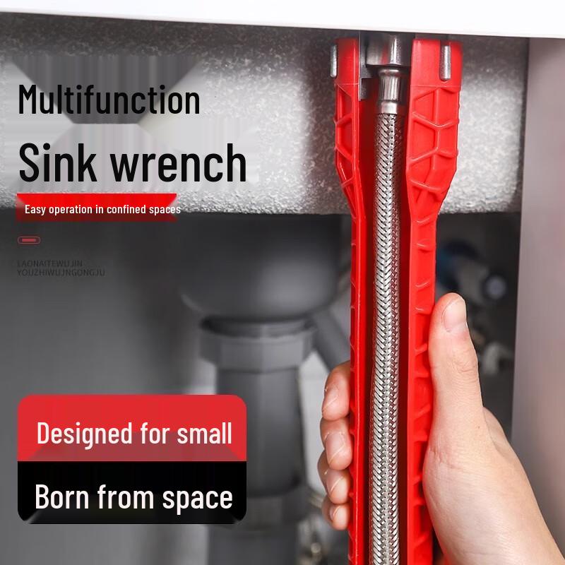 Multi-functional 8-in-1 Sink Faucet Wrench