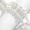 2 PCS Statement Bead Chain Necklace Elegant Pearls Beads Necklace Short Necklace