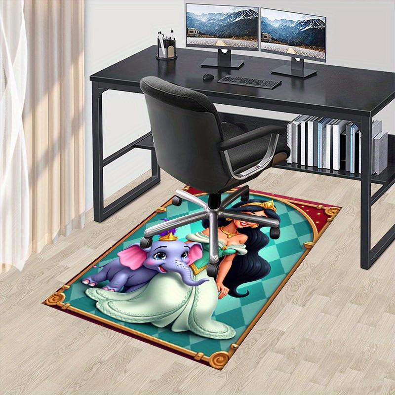 

3D Printed Elephant, Princess Jasmine Anti-Slip Rug - Machine Washable Office Rug for Living Room, Bedroom, Office - Multiple Sizes 60cm by 90cm