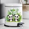 Panda Penguin Glasses Animal Trash Can Sticker Creative Decorative Wall Mural for Living Space Kitchen Office Decor