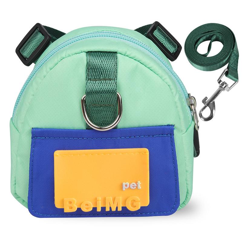 Dog Leash, Fashionable Cartoon Pet Backpack, Outdoor Travel, Cat and Dog Walking Leash, Anti-escape Leash