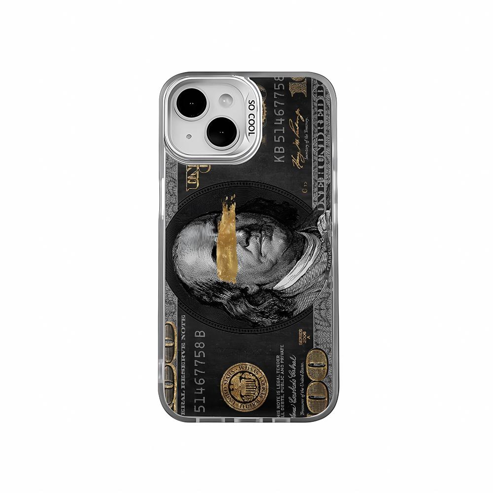 100 Dollar Bill Franklin Money Pattern Design Protective Cover for iPhone 17 16 15 14 13 12 11 16E Series Pro Max Plus