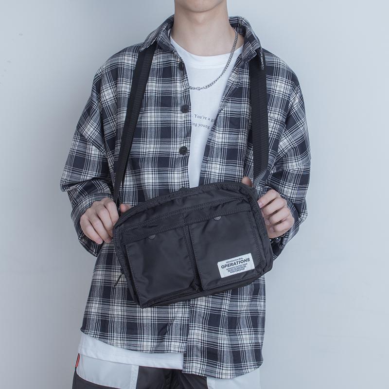 

Men s Korean Style Waterproof Oxford Cloth Messenger Bag - Casual, Trendy Crossbody for Students and Youth. чорний