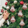 3D Wooden Musical Christmas Tree Hanging Ornament & Magnetic Fridge Sticker