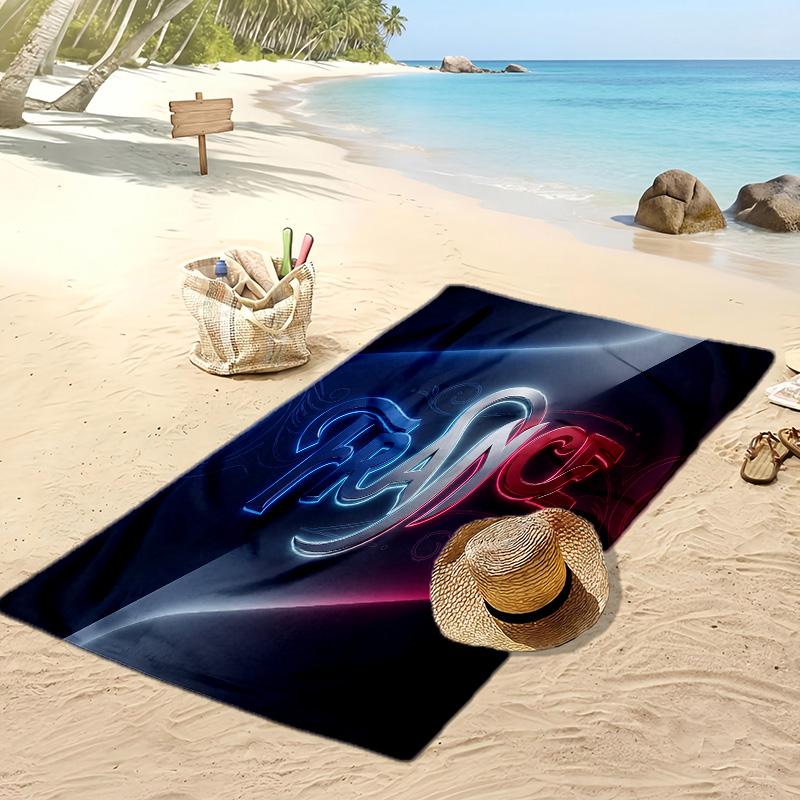 France Football Print Beach Towel Quick Dry Super Absorbent Soft Bath Towel for Swimming Beach Travel Fan Souvenir Gift