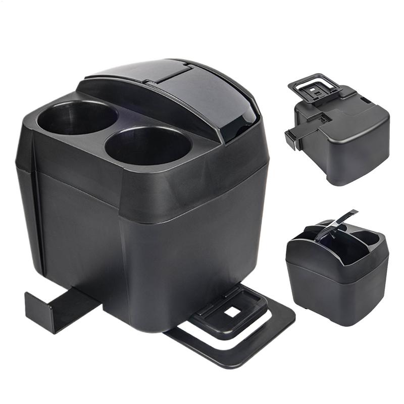 Car Console Organizer With Cup Holder Car Garbage Can Cup Holder Extra Large Waste Container Storage Box Multifunctional Vehicle