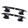 1 Set Door Handle Bowl Cover Trim Fit for Honda CR-V CRV -2024 Black Carbon Fiber Style ABS