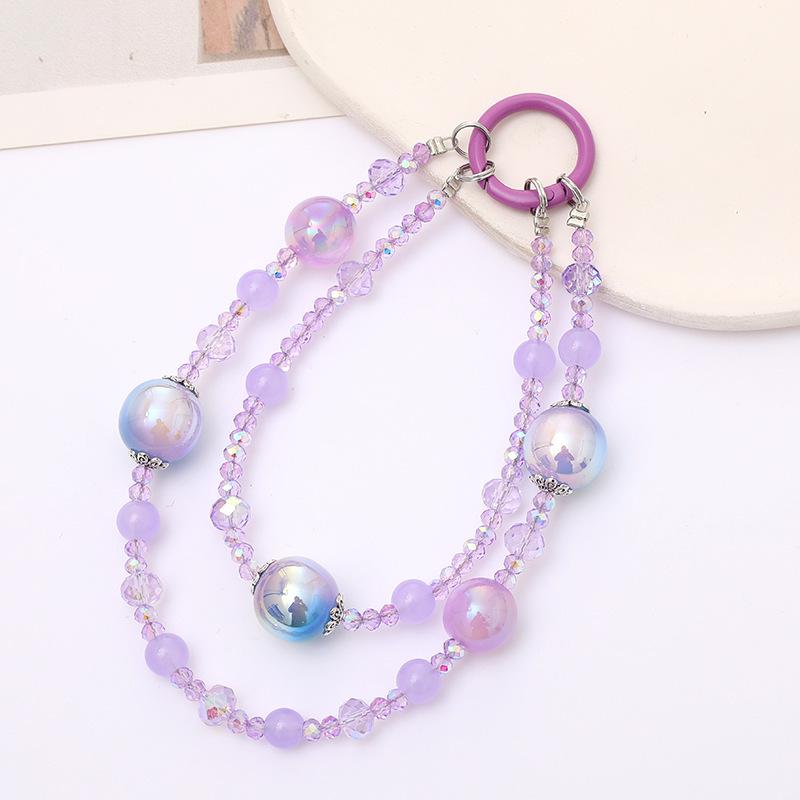 New Pearl Bow Beaded Pendant Phone Case Charm Wrist Strap Lanyard