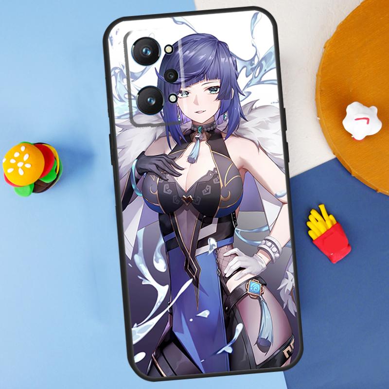 Yelan Genshin Impact For Realme GT Neo 5 3 2 C55 C35 C33 C31 C30 C25 C21Y C15 C11 Realme 8 9 10 11 Pro Plus Case
