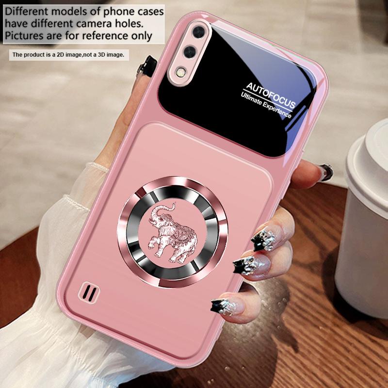 Elegant pink elephant For Samsung M02 12 Note 8 9 10 20 A 01 A02 A03 Core 04 05 06 10 12 13 14 15 A16 glass Ultra phone case